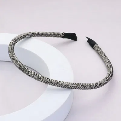 Fashnzfab Bling Studded Headband In Blue
