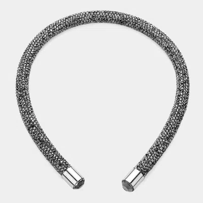 Fashnzfab Bling Studded Headband In Gray
