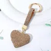 Fashnzfab Bling Studded Heart Keychain / Bag Charm 5.5" L, 2" X 1.75" In Gold