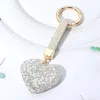 Fashnzfab Bling Studded Heart Keychain / Bag Charm In Gold