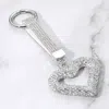 Fashnzfab Bling Studded Heart Keychain Charm In Multi