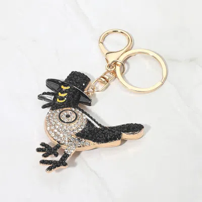 Fashnzfab Bling Studded Kpop Demon Hunters Sussie Keychain Bag Charm In Gold