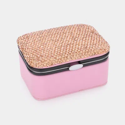 Fashnzfab Bling Studded Mini Portable Jewelry Box