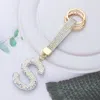 Fashnzfab Bling Studded Monogram Initial S Keychain In Gold