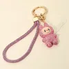 Fashnzfab Bling Studded Monster Bunny Figure Phone Strap Keychain Bag Charm In Gold