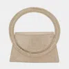 Fashnzfab Bling Studded Oversized Round Top Handle Mini Evening Bag / Crossbody Bag In Gold