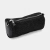 Fashnzfab Bling Studded Round Mini Crossbody Bag In Black