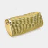 Fashnzfab Bling Studded Round Mini Crossbody Bag In Gold