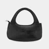 Fashnzfab Bling Studded Top Handle Evening Bag 8" X 3.5" X 3" Crossbody Bag In Black