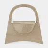 Fashnzfab Bling Studded Top Handle Evening Bag / Crossbody Bag In Gold