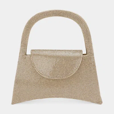 Fashnzfab Bling Studded Top Handle Evening Bag / Crossbody Bag In Gold