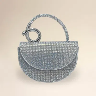 Fashnzfab Bling Studded Top Handle Evening Crossbody Bag In Multi