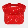 Fashnzfab Bling Studded Visor Hat In Multi