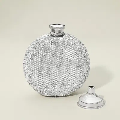 Fashnzfab Bling Studed 5oz Hip Flask