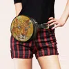 Fashnzfab Bling Tiger Round Fanny Pack / Belt / Crossbody Bag In Multi