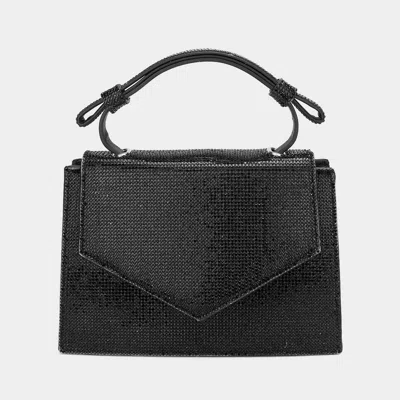 Fashnzfab Bling Top Handle Handbag / Crossbody Bag In Black