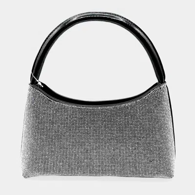 Fashnzfab Bling Tote Evening Bag In Black