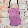 Fashnzfab Bling Transparent Phone Case Crossbody Bag In Pink