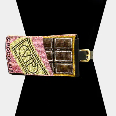 Fashnzfab Bling Vip Credit Card Fanny Pack / Belt / Crossbody Bag In Pink