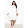 Fashnzfab Bodycon Sweater Dress With Knot Detail In Multi