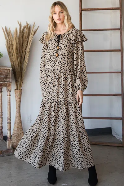 Fashnzfab Bohemian Maxi Dress In Multi