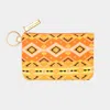 Fashnzfab Boho Aztec Patterned Id Wallet Detachable Lanyard In Yellow