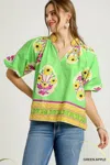 Fashnzfab Boho-chic Floral Print Blouse