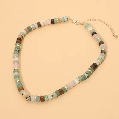 Fashnzfab Boho Colorful Beaded Necklace In Multi