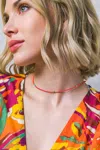 Fashnzfab Boho Flex Red Choker In Red