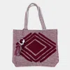 Fashnzfab Boho Patterned Pom Pom Shoulder Bag In White