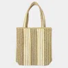 Fashnzfab Boho Striped Shoulder Bag In Sand