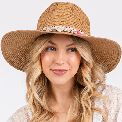 Fashnzfab Boho Tassel Band Straw Sun Hat In Gray