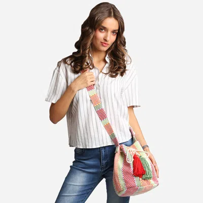 Fashnzfab Boho Tassel Bucket Shoulder Bag / Crossbody Bag In Multi