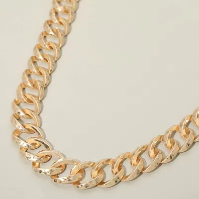 Fashnzfab Bold Chunky Chain Necklace In Gold