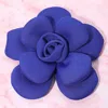 Fashnzfab Bold Fabric Flower Statement Hair Clip Pin Brooch In Blue