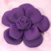 Fashnzfab Bold Fabric Flower Statement Hair Clip Pin Brooch In Purple