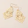 Fashnzfab Bold Filigree Drop Dangle Earrings In Gold
