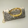 Fashnzfab Bold Hardware Accent Snake Pattern Faux Leather Evening Clutch Bag / Crossbody Bag In Multi