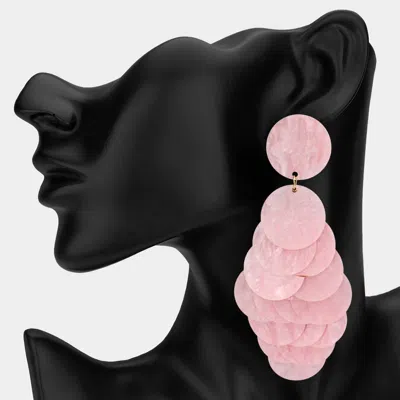 Fashnzfab Bold Layered Disc Drop Dangle Statement Earrings In Multi