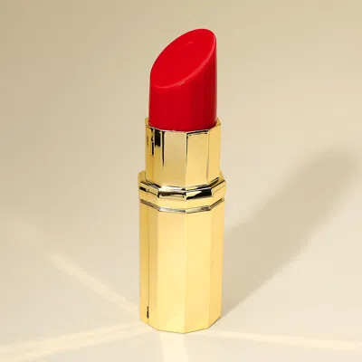 Fashnzfab Bold Lipstick Hardcase Clutch Bag / Crossbody Bag In Gold