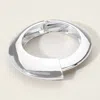 Fashnzfab Bold Metal Hinged Bangle Bracelet Rhodium In Multi