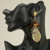 Fashnzfab Bold Oversized Resin Floral Petal Drop Statement Earrings - Yellow In Gold