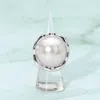 Fashnzfab Bold Pearl Stretch Statement Ring In Multi
