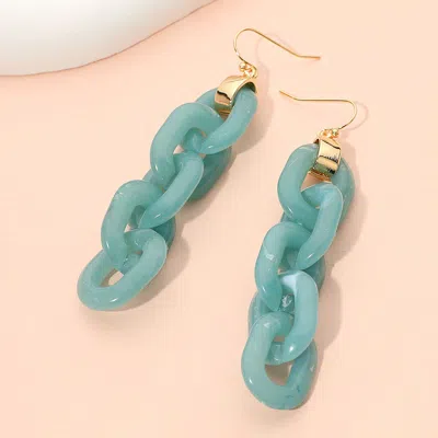 Fashnzfab Bold Resin Chain Link Drop Earrings In Multi
