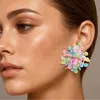 Fashnzfab Bold Sequin Cluster Statement Earrings In Multi