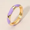 Fashnzfab Bold Statement Design Enamel Patterned Bangle Bracelet In Gold