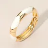 Fashnzfab Bold Statement Design Enamel Patterned Bangle Bracelet In Multi