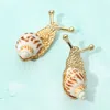 Fashnzfab Bold Unique Snail Earrings In Gold