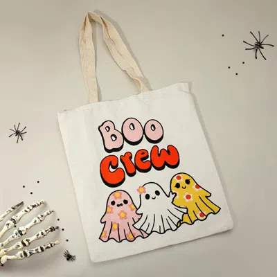 Fashnzfab Boo Crew Halloween Message Tote Bag In Multi