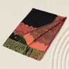 Fashnzfab Border Pashmina Scarf Shawl With Fringe In Black